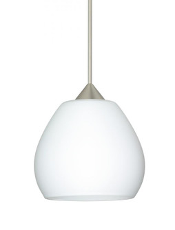 Besa Pendant Tay Tay Satin Nickel Opal Matte 1x5W LED, 15Ft. Cord (127|1XC-560507-LED-SN-L)