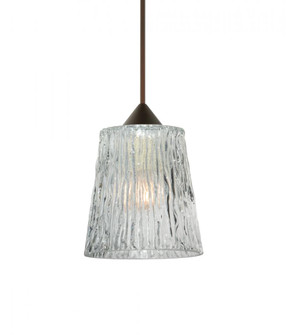 Besa Pendant Nico 4 Bronze Clear Stone 1x5W LED, 15Ft. Cord (127|1XC-512500-LED-BR-L)