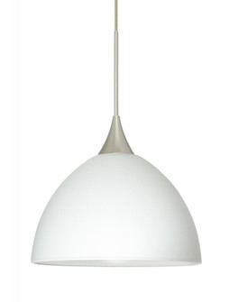 Besa Pendant Brella Satin Nickel White 1x6W LED, 15Ft. Cord (127|1XC-467907-LED-SN-L)