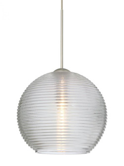 Besa Pendant Kristall 6 Satin Nickel Clear 1x5W LED, 15Ft. Cord (127|1XC-461500-LED-SN-L)