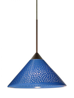 Besa Pendant Kona Bronze Blue Starpoint 1x5W LED, 15Ft. Cord (127|1XC-282484-LED-BR-L)