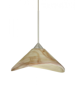 Besa Pendant Hoppi Satin Nickel Mocha 1x50W Halogen, 15Ft. Cord (127|1XC-191383-SN-L)