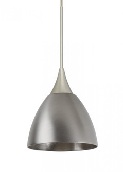 Besa Divi Pendant, Metal Satin Nickel, Satin Nickel, 1x9W LED, 15Ft. Cord (127|1XC-1858MN-LED-SN-L)
