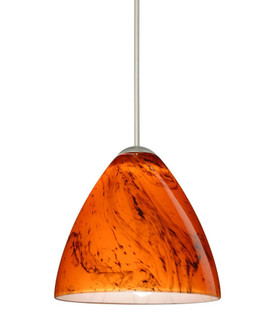 Besa Pendant Mia Satin Nickel Habanero 1x50W MAX GY6.35 Base, 15Ft. Cord (127|1XC-1779HB-SN-L)