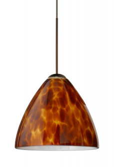 Besa Pendant Mia Bronze Amber Cloud 1x5W LED, 15Ft. Cord (127|1XC-177918-LED-BR-L)