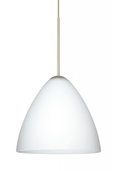 Besa Pendant Mia Satin Nickel Opal Matte 1x5W LED, 15Ft. Cord (127|1XC-177907-LED-SN-L)