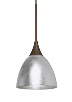 Besa Divi Pendant, Silver Foil, Bronze, 1x50W MAX GY6.35 Base, 15Ft. Cord (127|1XC-1758SF-BR-L)