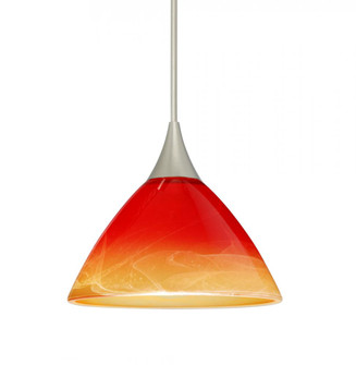 Besa Pendant Domi Satin Nickel Solare 1x50W MAX GY6.35 Base, 15Ft. Cord (127|1XC-1743SL-SN-L)
