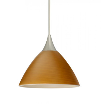 Besa Pendant Domi Satin Nickel Oak 1x50W MAX GY6.35 Base, 15Ft. Cord (127|1XC-1743OK-SN-L)