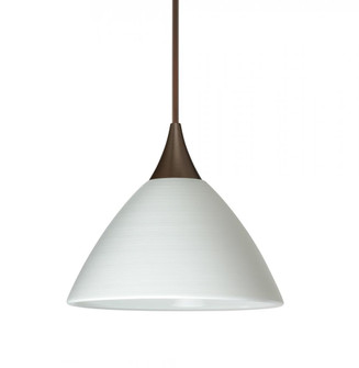 Besa Pendant Domi Bronze Chalk 1x6W LED, 15Ft. Cord (127|1XC-1743KR-LED-BR-L)