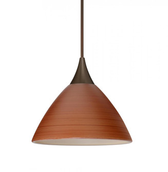 Besa Pendant Domi Bronze Cherry 1x50W Halogen, 15Ft. Cord (127|1XC-1743CH-BR-L)