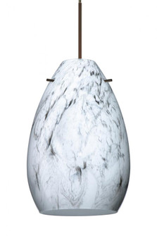 Besa Pendant Pera 6 Bronze Marble Grigio 1x50W Halogen, 15Ft. Cord (127|1XC-1713MG-BR-L)