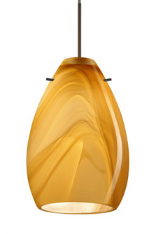 Besa Pendant Pera 6 Bronze Honey 1x50W Halogen, 15Ft. Cord (127|1XC-1713HN-BR-L)