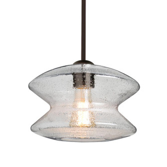 Besa, Zen Stem Pendant, Clear Bubble, Bronze Finish, 1x60W Medium Base, 15Ft. Cord (127|1TT-ZENCL-BR-L)