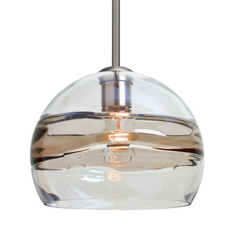 Besa Spirit 10 Pendant, Smoke/Clear, Satin Nickel Finish, 1x60W Medium Base, 15Ft. Cord (127|1TT-SPIR10SC-SN-L)
