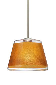 Besa Stem Pendant Pica 9 Satin Nickel Gold Sand 1x75W Medium Base, 15Ft. Cord (127|1TT-PIC9GD-SN-L)