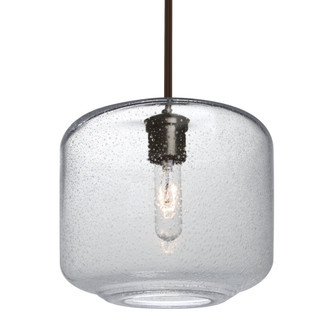 Besa Niles 10 Pendant, Clear Bubble, Bronze Finish, 1x4W LED Filament, 15Ft. Cord (127|1TT-NILES10CL-EDIL-BR-L)