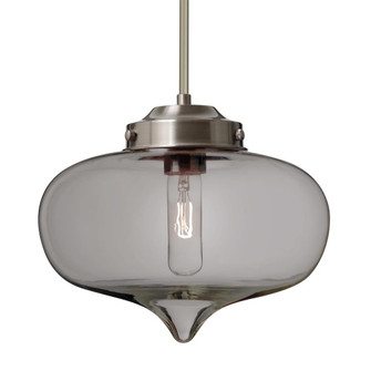 Besa Mira Stem Pendant Satin Nickel Smoke 1x60W T10, 15Ft. Cord (127|1TT-MIRASM-SN-L)