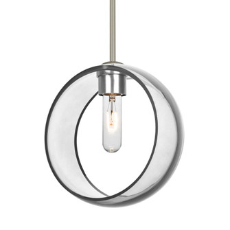 Besa Mana Pendant, Clear, Satin Nickel Finish, 1x60W Medium Base, 15Ft. Cord (127|1TT-MANACL-SN-NI-L)