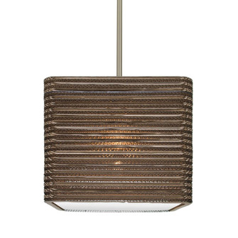 Besa, Kirk 12 Stem Pendant, Satin Nickel Finish, 1x9W LED, 15Ft. Cord (127|1TT-KIRK12-LED-SN-L)