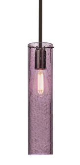 Besa, Juni 16 Stem Pendant, Plum Bubble, Bronze, 1x4W LED Filament, 15Ft. Cord (127|1TT-JUNI16PL-EDIL-BR-L)