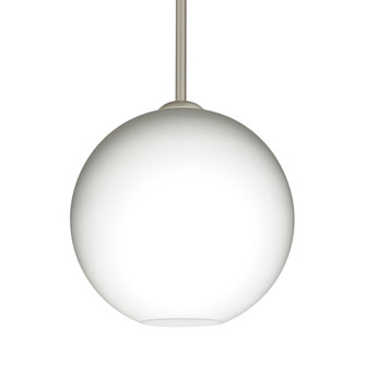 Besa Coco 8 Stem Pendant, Opal Matte, Satin Nickel Finish, 1x9W LED, 15Ft. Cord (127|1TT-COCO807-LED-SN-L)