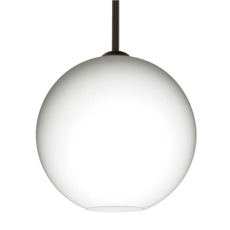 Besa Coco 12 Stem Pendant, Opal Matte, Bronze Finish, 1x9W LED, 15Ft. Cord (127|1TT-COCO1207-LED-BR-L)