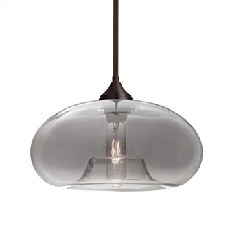 Besa Stem Pendant Bana Bronze Smoke 1x60W Medium Base, 15Ft. Cord (127|1TT-BANASM-BR-L)