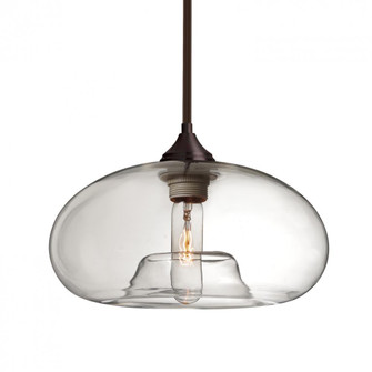 Besa Stem Pendant Bana Bronze Clear 1x60W Medium Base, 15Ft. Cord (127|1TT-BANACL-BR-L)