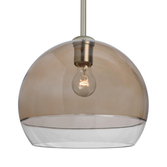 Besa, Ally 12 Stem Pendant, Smoke/Clear, Satin Nickel Finish, 1x60W Medium Base, 15Ft (127|1TT-ALLY12SM-SN-L)