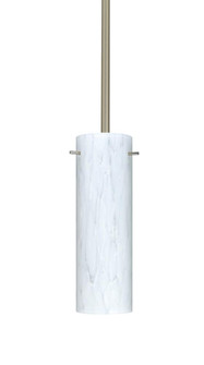 Besa Stem Copa Pendant Satin Nickel Carrera 1x50W Candelabra, 15Ft. Cord (127|1TT-493019-SN-L)