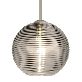 Besa Kristall 8 Pendant Satin Nickel Smoke 1x9W LED, 15Ft. Cord (127|1TT-461602-LED-SN-L)