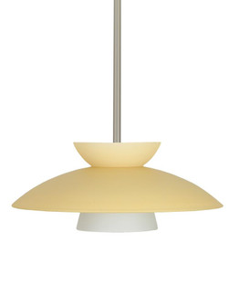 Besa Trilo 15 Stem Pendant Satin Nickel Champagne 1x75W Medium Base, 15Ft. Cord (127|1TT-451397-SN-L)