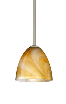Besa Vila LED Pendant Honey Satin Nickel 1x9W LED, 15Ft. Cord (127|1TT-4470HN-LED-SN-L)