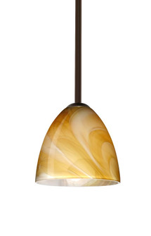 Besa Vila Stem Pendant Bronze Honey 1x60W Medium Base, 15Ft. Cord (127|1TT-4470HN-BR-L)