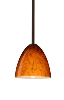 Besa Vila Stem Pendant Bronze Habanero 1x60W Medium Base, 15Ft. Cord (127|1TT-4470HB-BR-L)