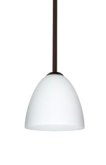 Besa Vila LED Pendant Opal Matte Bronze 1x9W LED, 15Ft. Cord (127|1TT-447007-LED-BR-L)