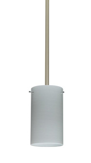 Besa Stem Stilo 7 Pendant Satin Nickel Chalk 1x9W LED, 15Ft. Cord (127|1TT-4404KR-LED-SN-L)