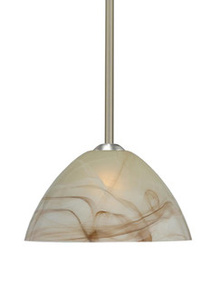 Besa Tessa LED Stem Pendant Mocha Satin Nickel 1x9W LED, 15Ft. Cord (127|1TT-420183-LED-SN-L)