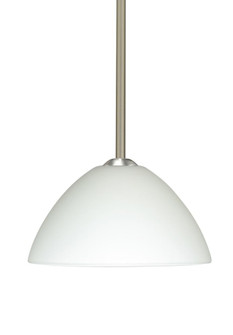 Besa Tessa LED Stem Pendant White Satin Nickel 1x9W LED, 15Ft. Cord (127|1TT-420107-LED-SN-L)