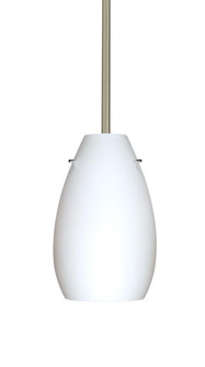 Besa Pera 9 Stem Pendant Satin Nickel Opal Matte 1x100W Medium Base, 15Ft. Cord (127|1TT-412607-SN-L)