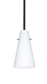 Besa Cierro LED Pendant Opal Matte Bronze 1x9W LED, 15Ft. Cord (127|1TT-412407-LED-BR-L)