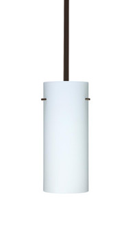 Besa Stilo 10 LED Pendant Opal Matte Bronze 1x9W LED, 15Ft. Cord (127|1TT-412307-LED-BR-L)