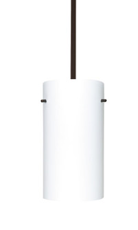 Besa Stem Pendant Stilo 12 Bronze Opal Matte 1x11W LED, 15Ft. Cord (127|1TT-412007-LED-BR-L)