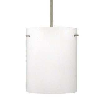 Besa Stem Pendant Tamburo 8 Satin Nickel Opal Matte 1x100W Medium Base, 15Ft. Cord (127|1TT-400607-SN-L)