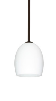 Besa Lucia Stem Pendant Bronze Opal Matte 1x75W Medium Base, 15Ft. Cord (127|1TT-169707-BR-L)