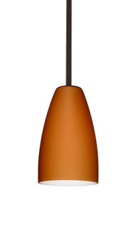 Besa Stem Riva 9 Pendant Bronze Amber Matte 1x75W Medium Base, 15Ft. Cord (127|1TT-151180-BR-L)