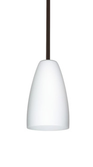 Besa Stem Riva 9 Pendant Bronze Opal Matte 1x75W Medium Base, 15Ft. Cord (127|1TT-151107-BR-L)