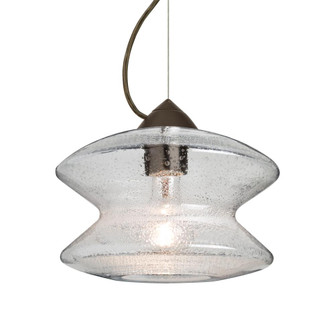 Besa, Zen Cable Pendant, Clear Bubble, Bronze Finish, 1x60W Medium Base, 15Ft. Cord (127|1KX-ZENCL-BR-L)