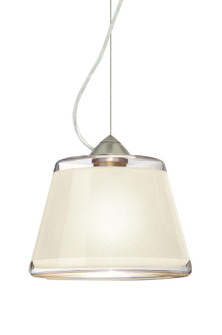 Besa Pica 9 Pendant 1Kx White Sand Satin Nickel 1x75W Medium Base, 15Ft. Cord (127|1KX-PIC9WH-SN-L)